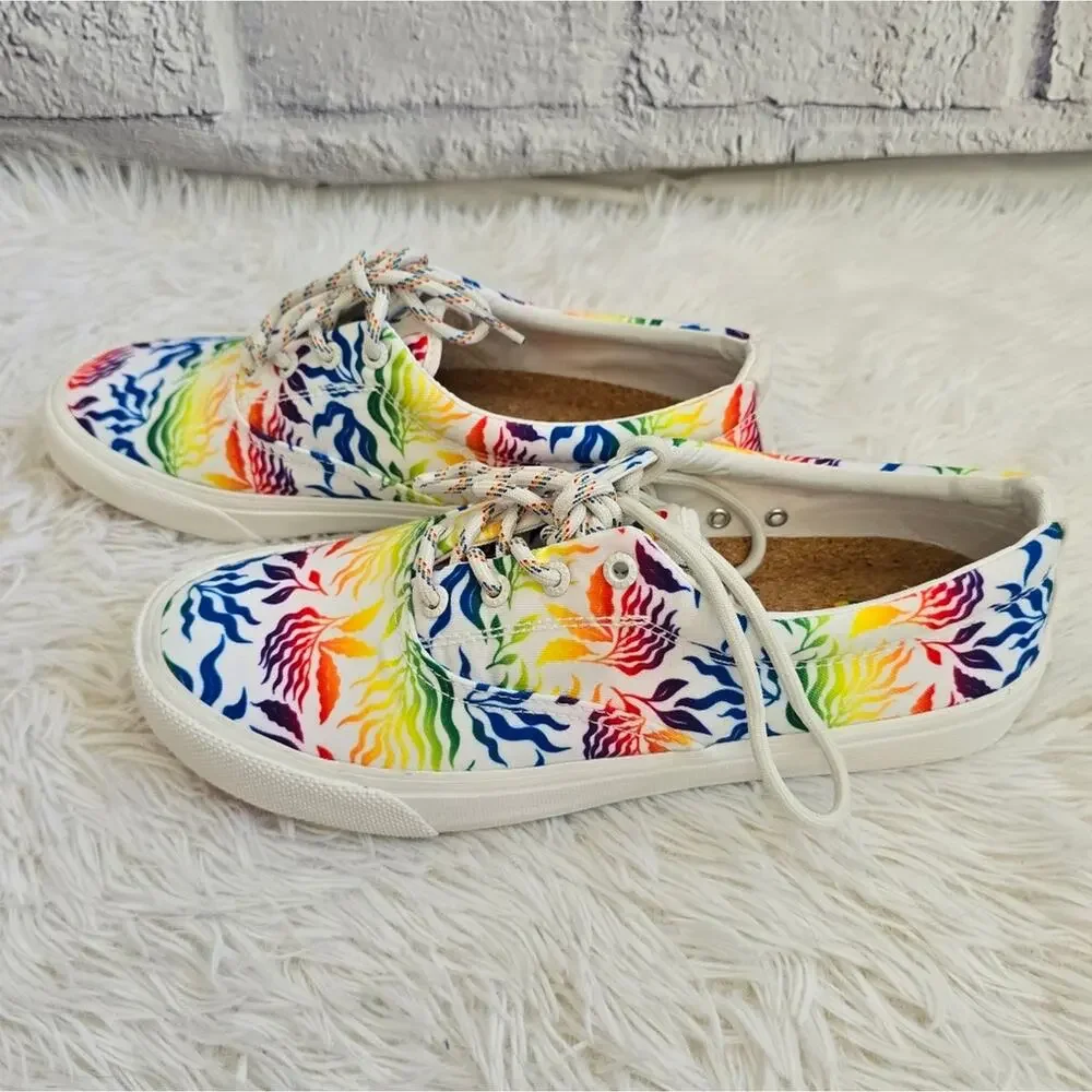 Sperry Rainbow Striper II CVO Pride Shoes NWOT Men's 10